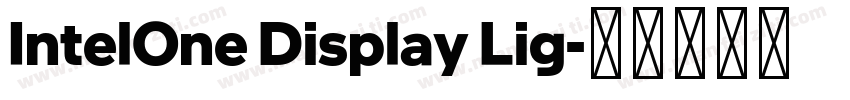 IntelOne Display Lig字体转换